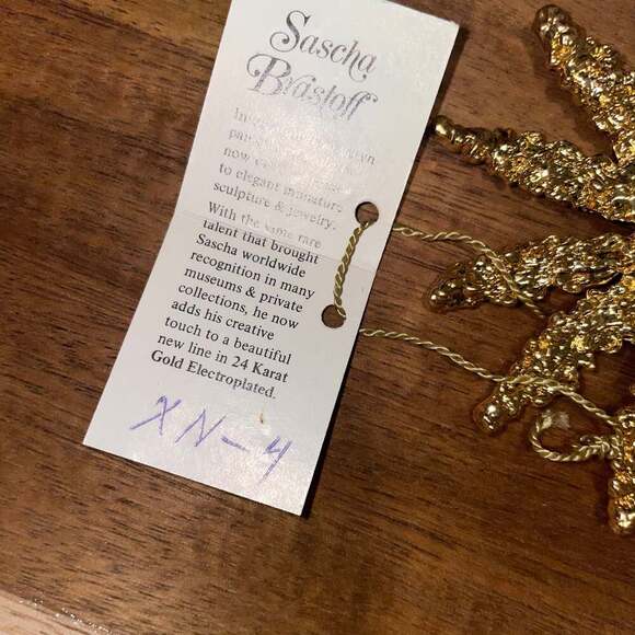 Rare Sascha Brastoff 24k Gold Electroplated Starburst Necklace - Picture 5 of 5